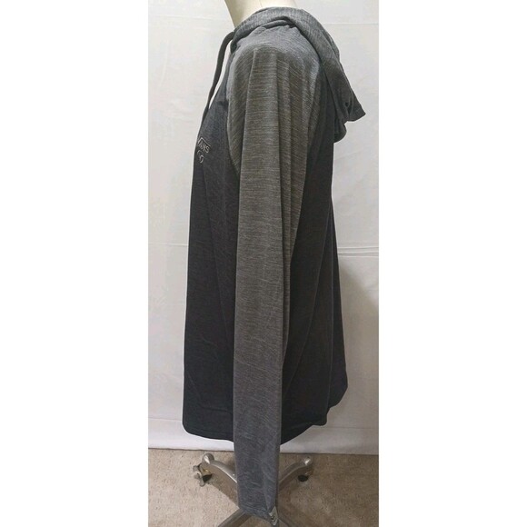 Vans Off The Wall Tee Hoodie Sweatshirt Men's XXL Two Tone Black/Gray NWT - Picture 2 of 14